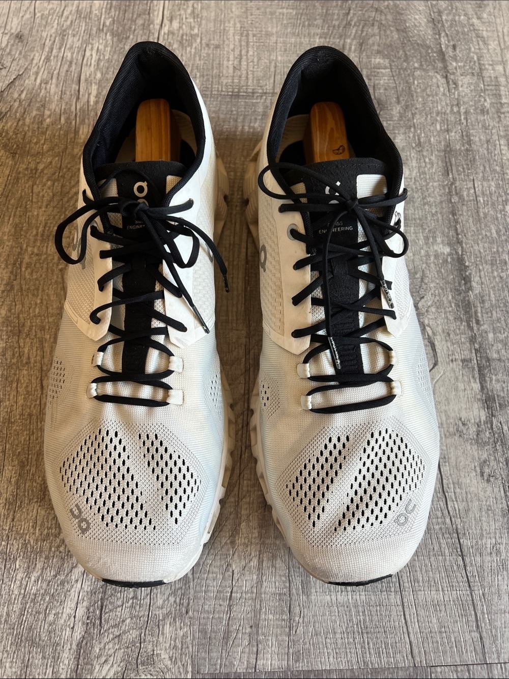 On Cloud X Womens Running Sneakers Shoes White/Black Size 14
